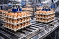 Automated Egg Packaging and Sorting Process in a Modern Industrial Facility with Efficient Royalty Free Stock Photo