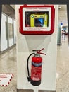 An Automated External Defibrillator and Fire Extinguisher