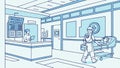 Automated Factory Worker, Robotic Assembly Line, vector design Generative AI Royalty Free Stock Photo