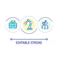 Automated harvesting robots loop concept icon Royalty Free Stock Photo
