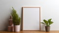 Automated Home Design Picture Frame Mockup With Plants
