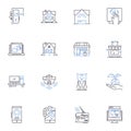 Automated home line icons collection. Smart, Convenient, Connected, Automated, Modern, Efficient, Secure vector and