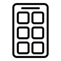 Automated home systems icon outline vector. Smart house installation