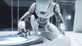 Automated Housekeeping: Robot Maid with a Vacuum Machine - Ai Generated
