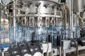 Automated installation for bottling mineral water