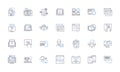 Automated line icons collection. Robotics, Mechanized, Autonomous, Digital, Programmed, Automated, Smart vector and