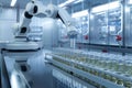 Automated liquid handling system in a laboratory setting Royalty Free Stock Photo