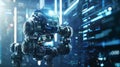 An automated maintenance robot using 6G technology to perform repairs and maintenance on machines minimizing downtime