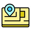 Automated map car icon vector flat Royalty Free Stock Photo