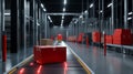 Automated Package Sorting System in a Modern Distribution Center showcasing efficient logistics conveyor belts and automated