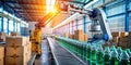 Automated Bottle Packaging System Streamlining Production with Robotic Arms for Enhanced Efficiency and Reduced Labor