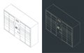 Automated parcel terminal isometric drawings