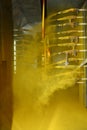 Automated Powder Coating Booth in Operation Royalty Free Stock Photo