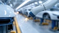 Automated precision: factory scene with robotic arms performing seamless tasks, advanced technology's role in