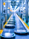 Automated Production Line Technology Conveyor belt automation manufacturing efficiency progress Modern factory production Royalty Free Stock Photo