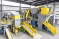 automated recycling plant that transforms materials into new and useful products