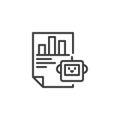 Automated Report Generation line icon