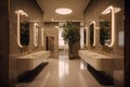 Automated restroom exuding an aura of elegance and smartness Royalty Free Stock Photo