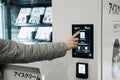 Automated Retail Kiosk Interface with Customer Interaction Royalty Free Stock Photo