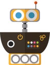 Automated robot assistant vector icon isolated on white