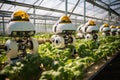 Automated Robot greenhouse. Generate Ai