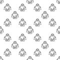 Automated Robot Trader vector Stock and Crypto Trading Bot linear seamless pattern Royalty Free Stock Photo