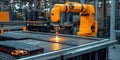 Automated robotic arm performing precision tasks in modern factory
