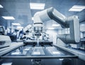 Precision Robotic Arm in Modern Laboratory Royalty Free Stock Photo