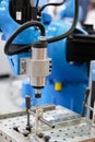 automated robotic drilling and tapping machine Royalty Free Stock Photo