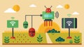 Automated s equipped with sensors detect the presence of pests and send alerts to farmers for timely intervention
