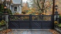 Automated sectional gate with ornate design