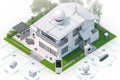 Automated security setups utilize lens filters and video cameras for enhanced control and home security measures.
