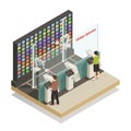 Shopping Robotic Technologies Isometric Composition