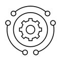 Automated service business Vector Icon which can easily modify
