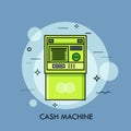 Automated Teller Machine or ATM, device to perform financial transactions. Banking services, cash withdrawal, bank Royalty Free Stock Photo