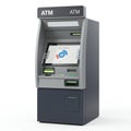 Automated Teller Machine (ATM) with a modern design features a touchscreen Royalty Free Stock Photo