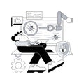 Automated testing abstract concept vector illustration.