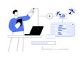 Automated testing abstract concept vector illustration. Royalty Free Stock Photo