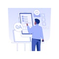 Automated testing isolated concept vector illustration.