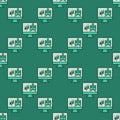 Automated Trading Bot on PC screen vector colored seamless pattern Royalty Free Stock Photo