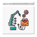 Automated treatment process color icon