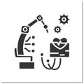 Automated treatment process glyph icon