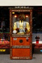 Automated vintage fortune teller vending machine on pleasure seaside resort pier, Paignton, Devon United Kingdom September 10 2020