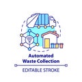 Automated waste collection concept icon