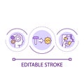 Automated work process loop concept icon