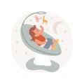 Automatic baby rocker isolated cartoon vector illustration. Royalty Free Stock Photo