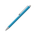 Automatic ballpoint pen in blue metallic case Royalty Free Stock Photo