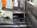 Automatic band saw cutting tool steel bar by automatic feed