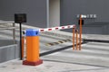 Automatic barrier gate with RFID Card dispenser system for car parking.