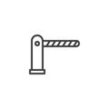 Automatic barrier line icon